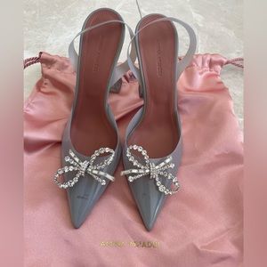 Amina muaddi rosie grey heels